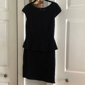 Express Peplum with lace detail black cotton dress. Size 6